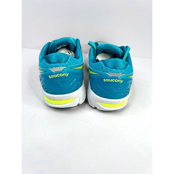 Saucony Size 10 Hurricane ISO 2 Womens Athletic Running Shoes BLUE/SILVER/CITRON - Picture 5 of 16